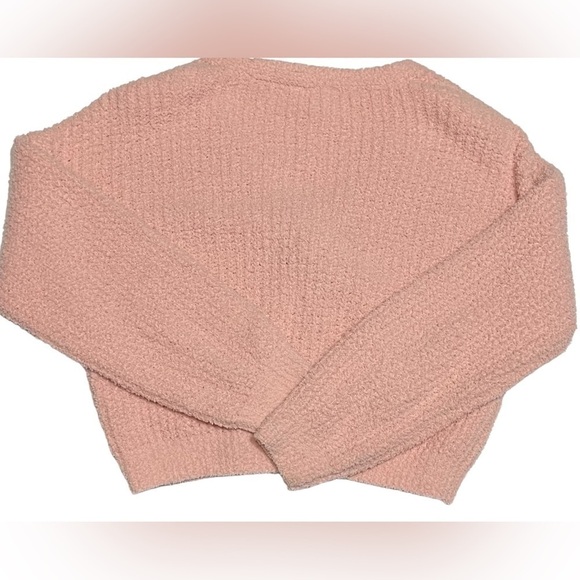 No Boundaries Juniors' Teddy Cardigan Pink Dusty Rose Textured Sweater XXL (19) - Picture 10 of 16